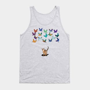 Cat Among The Birds Tank Top